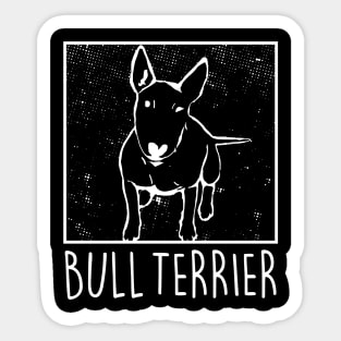 Bull Terrier Lover (Black Tee) Sticker